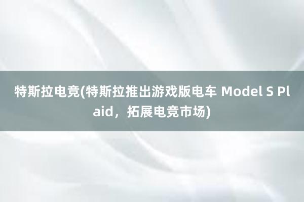 特斯拉电竞(特斯拉推出游戏版电车 Model S Plaid，拓展电竞市场)